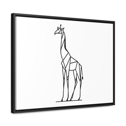 Geometric Giraffe Silhouette - Gallery Canvas Wraps, Horizontal Frame