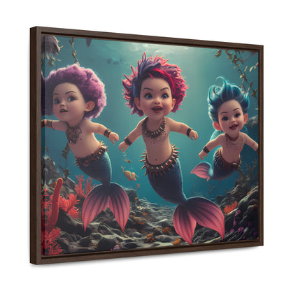 Aquatic Mischief - Gallery Canvas Wraps, Horizontal Frame