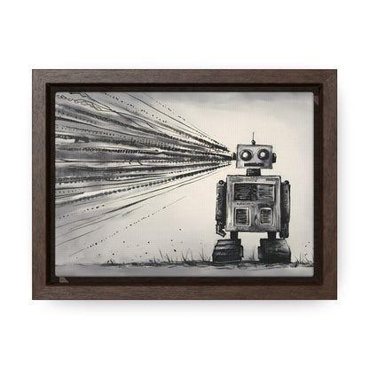 Echoes of the Machine Mind - Gallery Canvas Wraps, Horizontal Frame