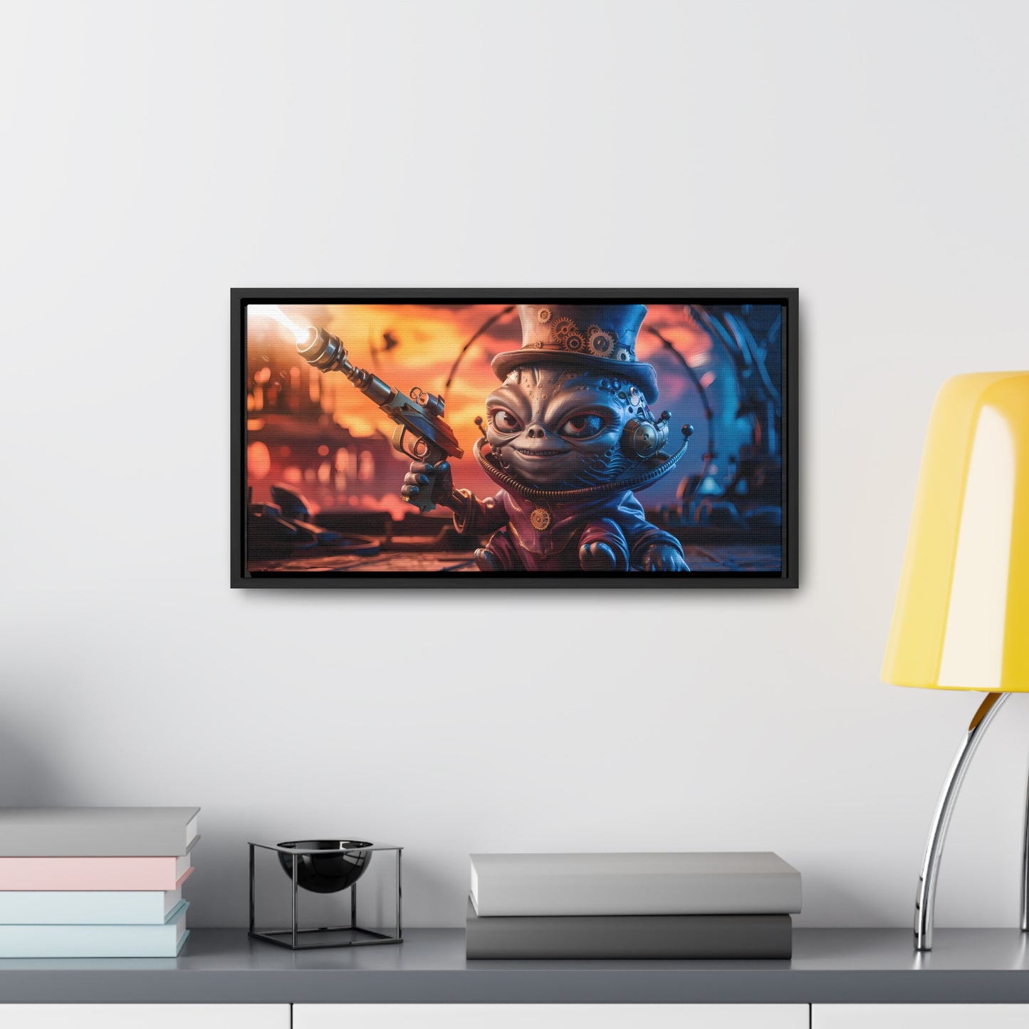 "Clockwork Gunslinger at Dusk" - Gallery Canvas Wraps, Horizontal Frame