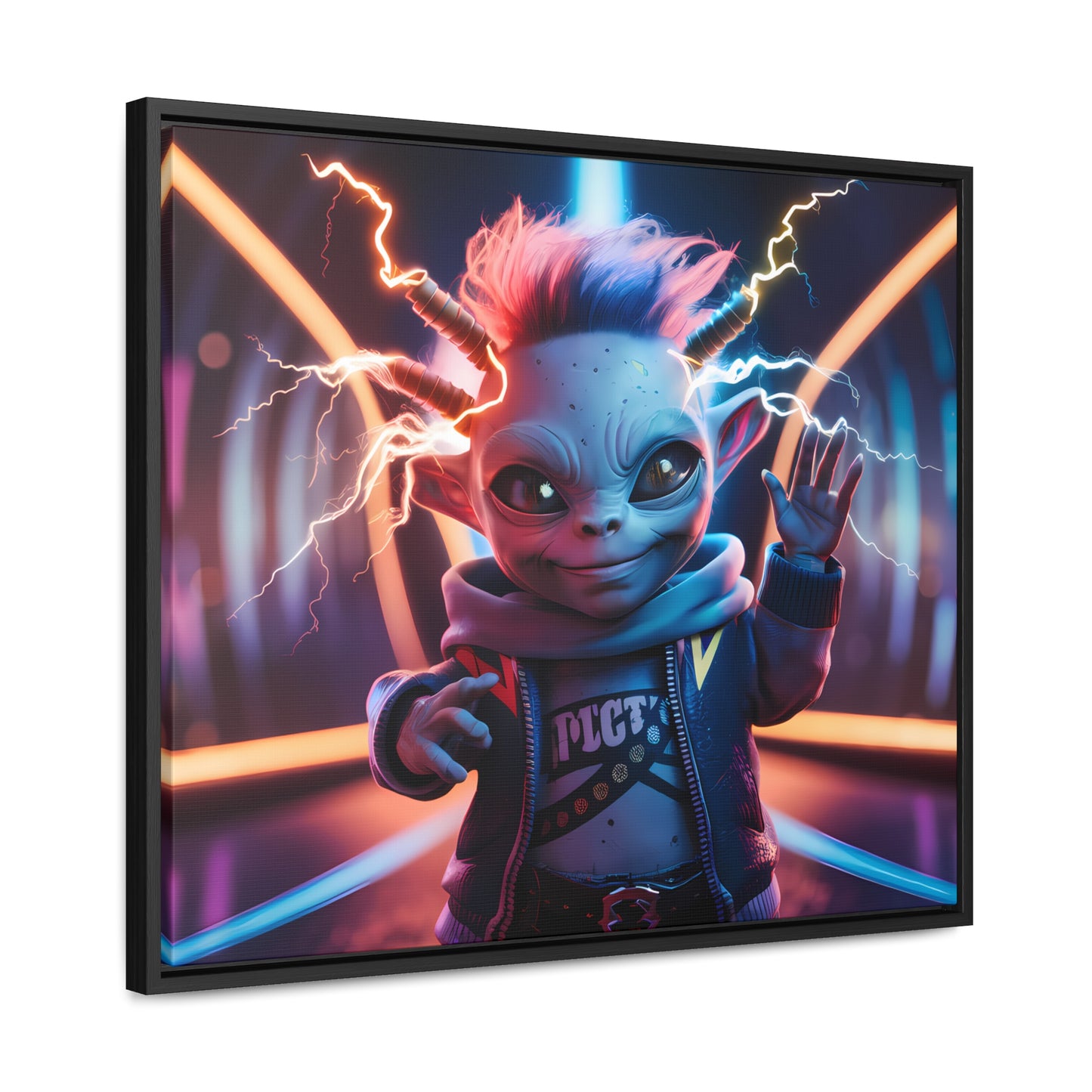 "Neon Spark" - Gallery Canvas Wraps, Horizontal Frame