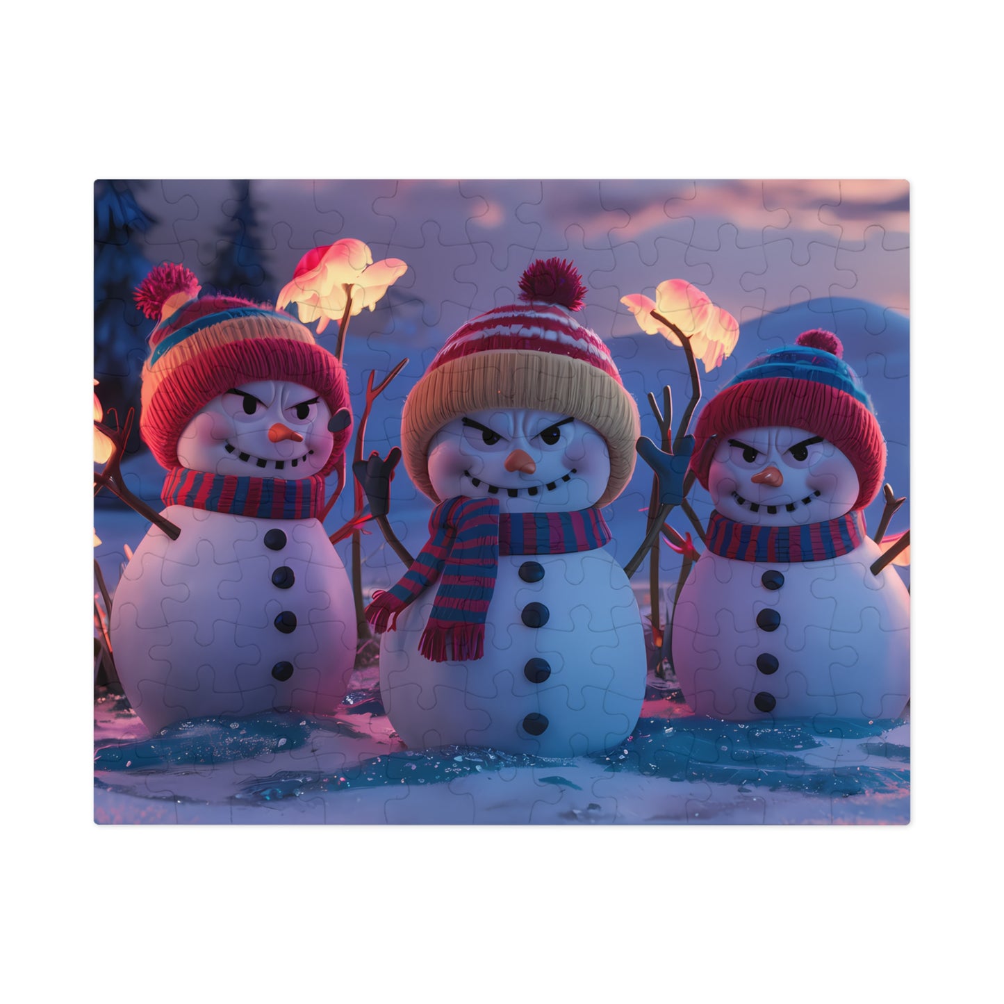 Frosty Trio's Mischief - Jigsaw Puzzle (30, 110, 252, 500,1000-Piece)