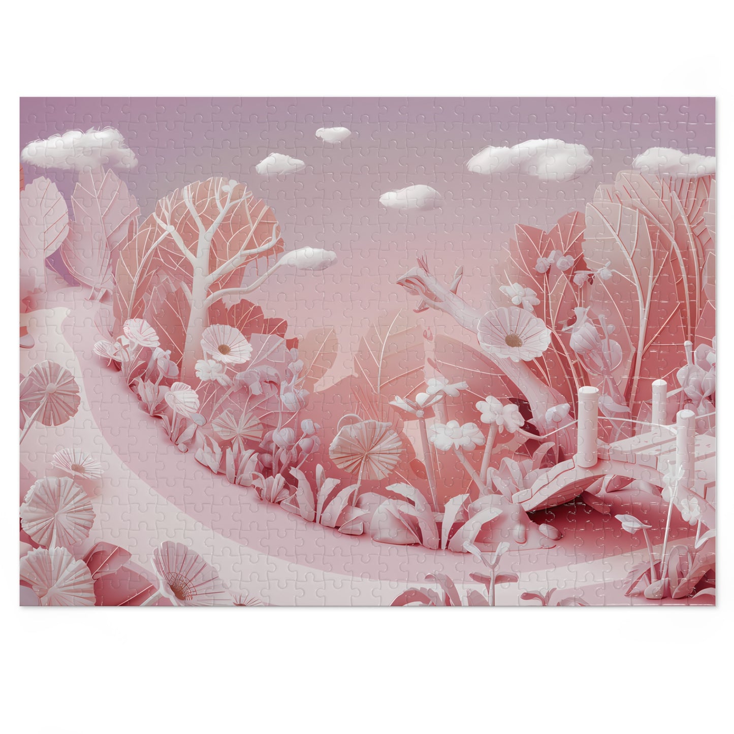 Whimsical Sunrise Garden - Jigsaw Puzzle (30, 110, 252, 500,1000-Piece)