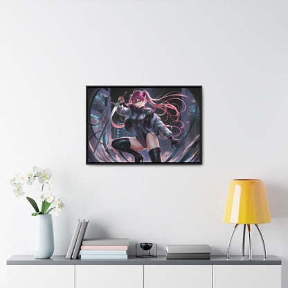 Blade of the Neon Night - Gallery Canvas Wraps, Horizontal Frame