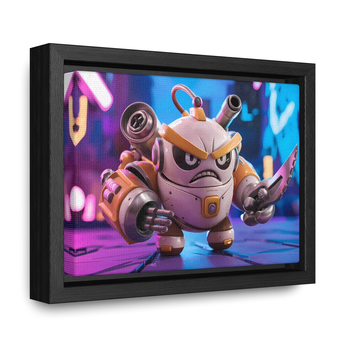 Battle-Ready Robo Warrior - Gallery Canvas Wraps, Horizontal Frame