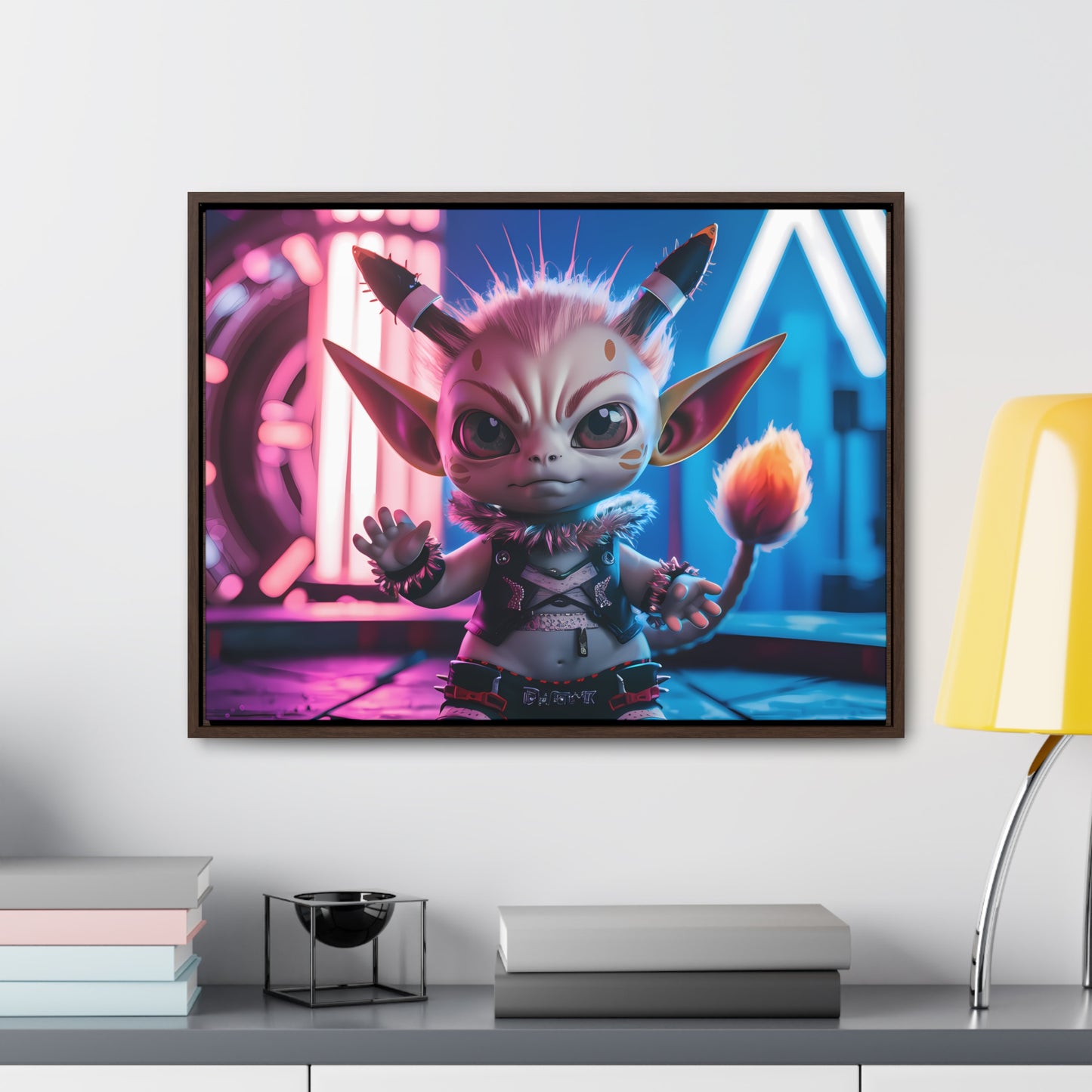 Neon Punk Guardian - Gallery Canvas Wraps, Horizontal Frame