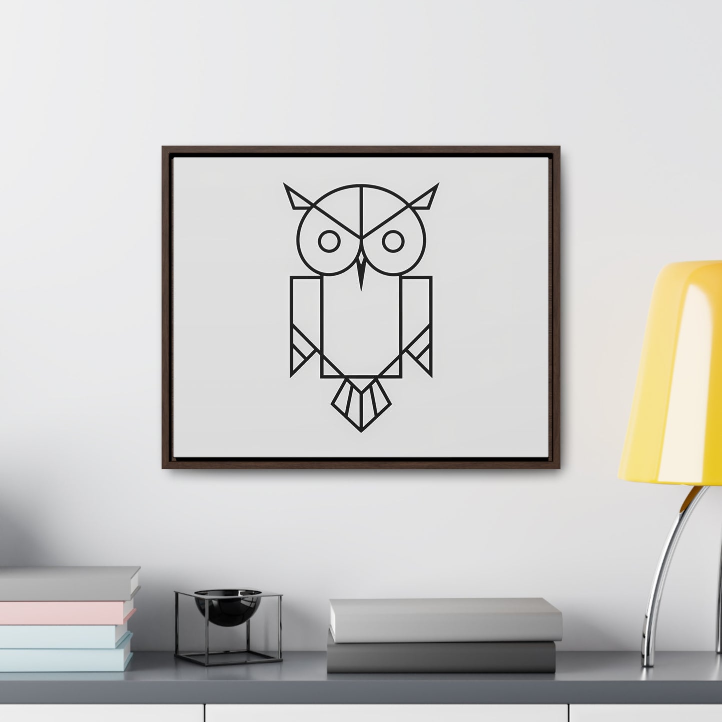 Geometric Owl - Gallery Canvas Wraps, Horizontal Frame