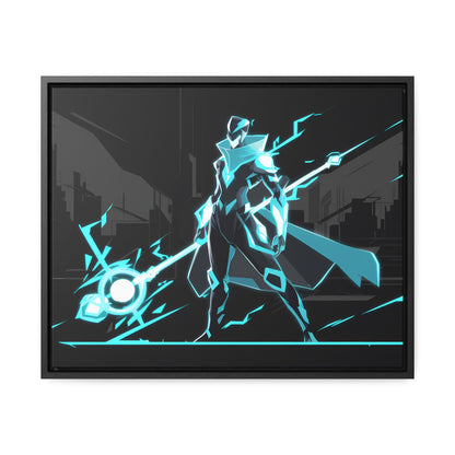 Arbiter of the Neon Void - Gallery Canvas Wraps, Horizontal Frame