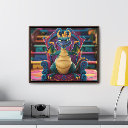 Dragon King on His Throne - Gallery Canvas Wraps, Horizontal Frame