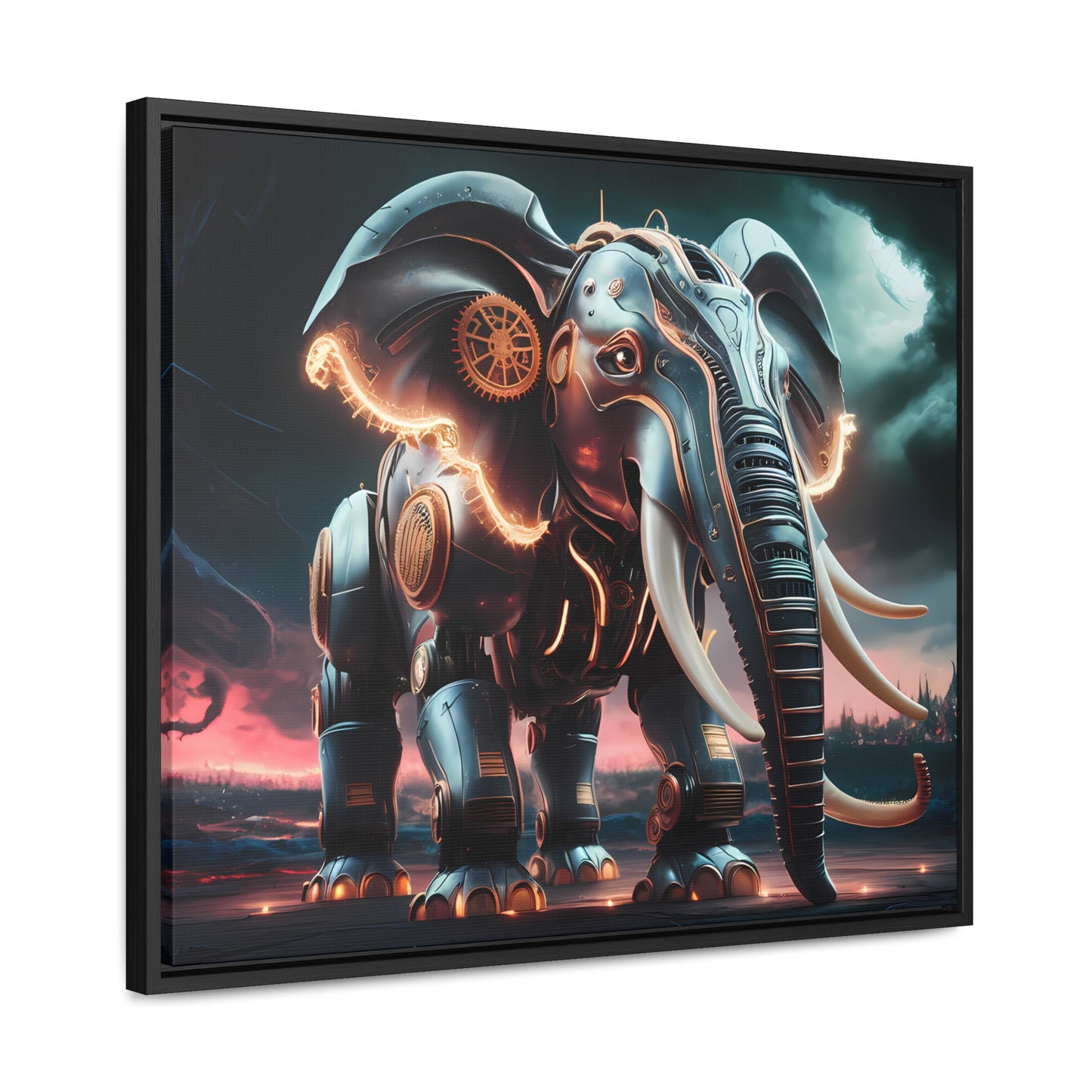 "Clockwork Titan" - Gallery Canvas Wraps, Horizontal Frame