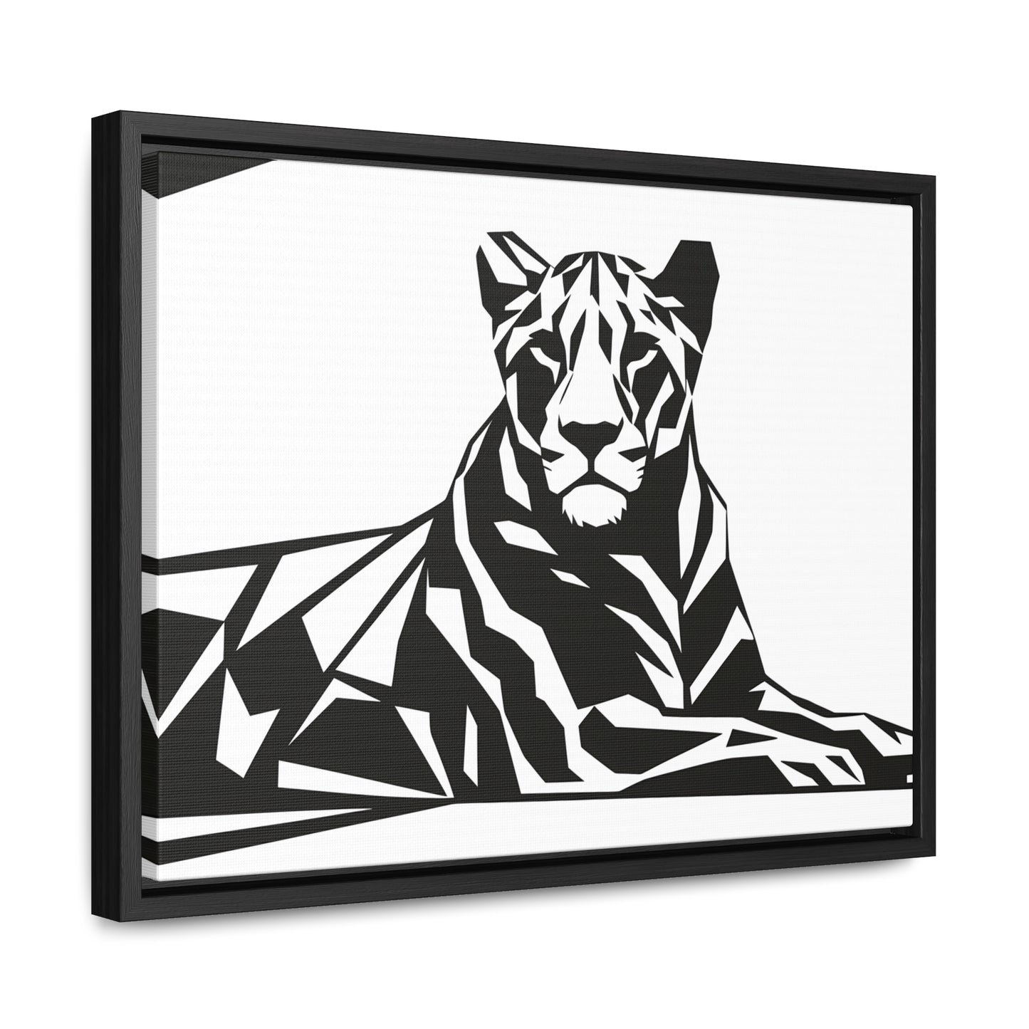 Majestic Geometric Tiger - Gallery Canvas Wraps, Horizontal Frame