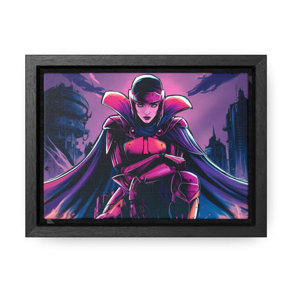 Guardian of the Neon Empire - Gallery Canvas Wraps, Horizontal Frame