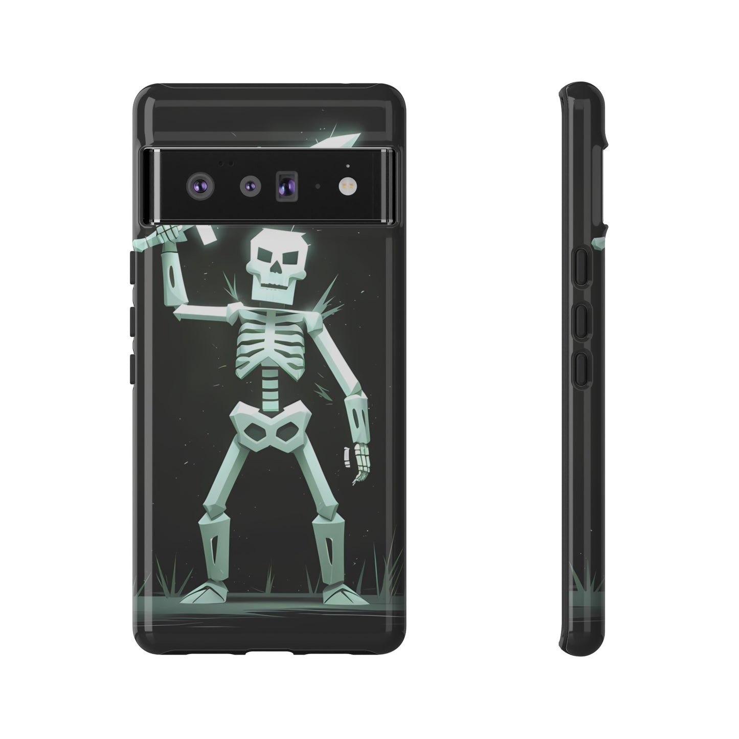 Geometric Skeleton Swordsman - Smartphone Tough Cases