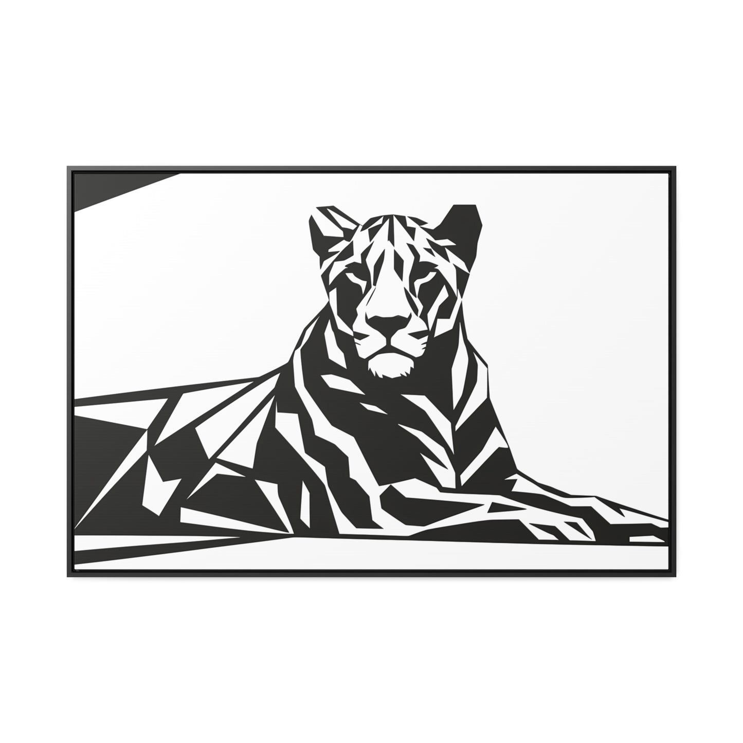 Majestic Geometric Tiger - Gallery Canvas Wraps, Horizontal Frame