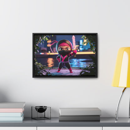 Blade of the Pink Ninja - Gallery Canvas Wraps, Horizontal Frame