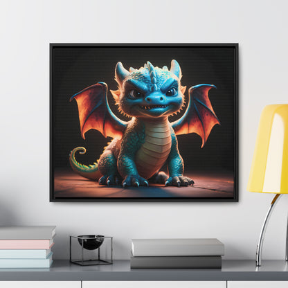 Fierce Baby Dragon Guardian - Gallery Canvas Wraps, Horizontal Frame