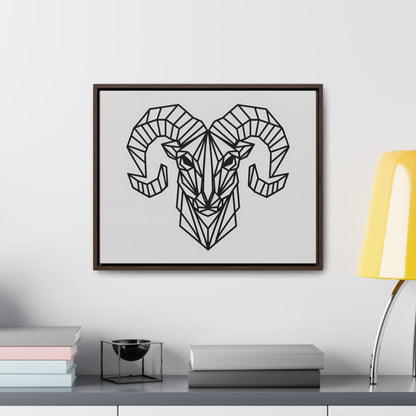 Geometric Ram's Head - Gallery Canvas Wraps, Horizontal Frame