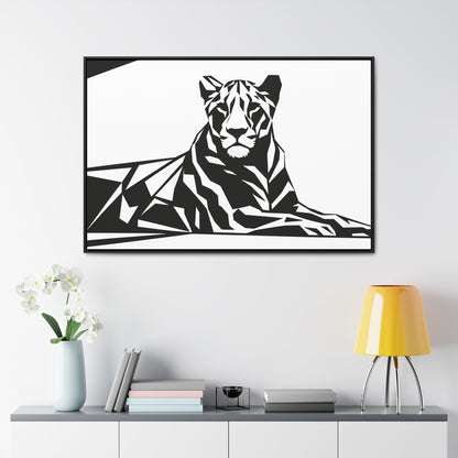 Majestic Geometric Tiger - Gallery Canvas Wraps, Horizontal Frame