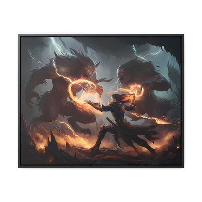 Duel of Thunder and Flame - Gallery Canvas Wraps, Horizontal Frame