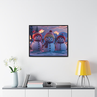 Frosty Troublemakers - Gallery Canvas Wraps, Horizontal Frame