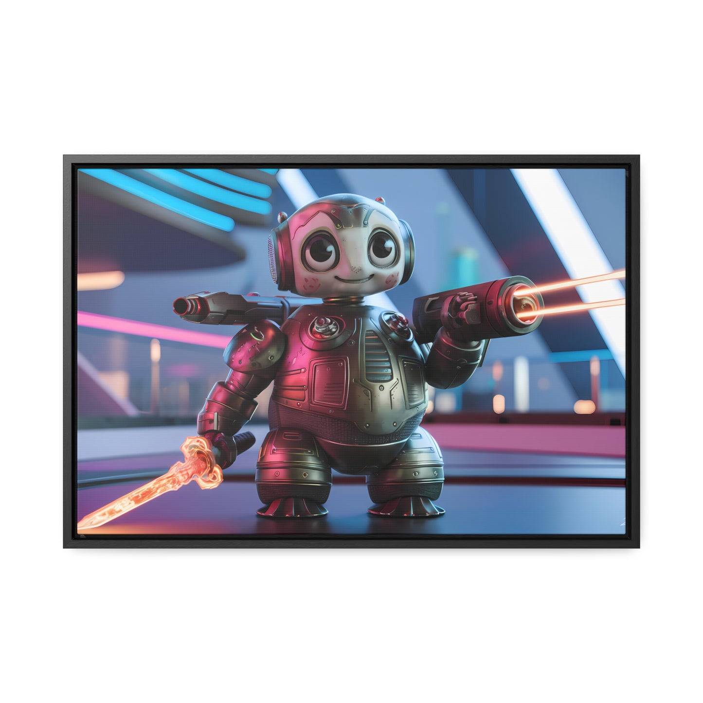 Galactic Guardian Bot - Gallery Canvas Wraps, Horizontal Frame