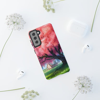 Idyllic Cherry Blossom and a Hut - Smartphone Tough Cases