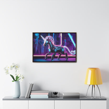 Cybernetic Unicorn - Gallery Canvas Wraps, Horizontal Frame