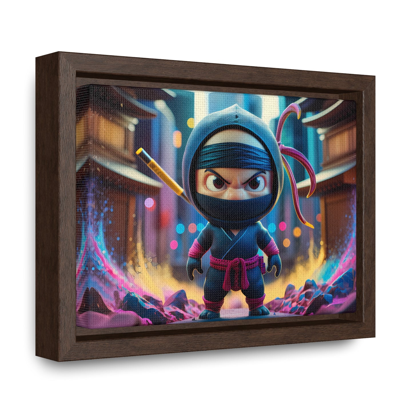 Tiny Ninja, Big Attitude - Gallery Canvas Wraps, Horizontal Frame