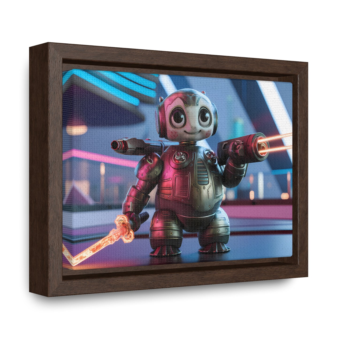 Galactic Guardian Bot - Gallery Canvas Wraps, Horizontal Frame