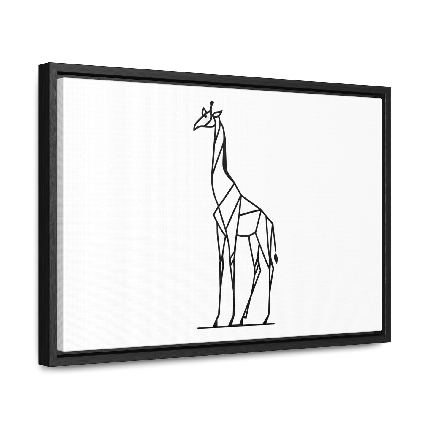 Geometric Giraffe Silhouette - Gallery Canvas Wraps, Horizontal Frame