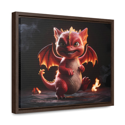 "Fiery Little Guardian" - Gallery Canvas Wraps, Horizontal Frame