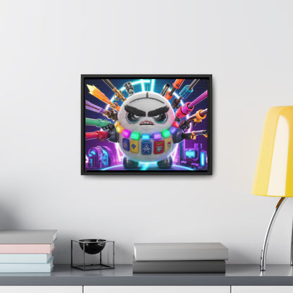 Battle-Ready Fluffbot: The Ultimate Arsenal - Gallery Canvas Wraps, Horizontal Frame