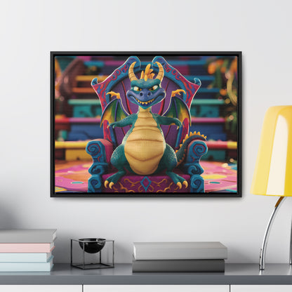 Dragon King on His Throne - Gallery Canvas Wraps, Horizontal Frame