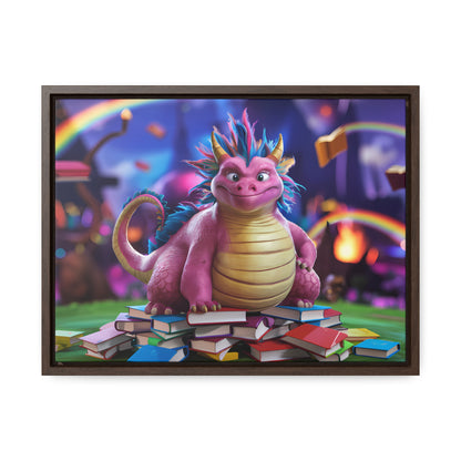 "Guardian of the Magical Library" - Gallery Canvas Wraps, Horizontal Frame