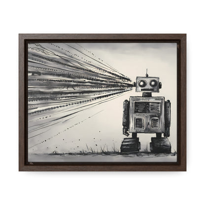 Echoes of the Machine Mind - Gallery Canvas Wraps, Horizontal Frame