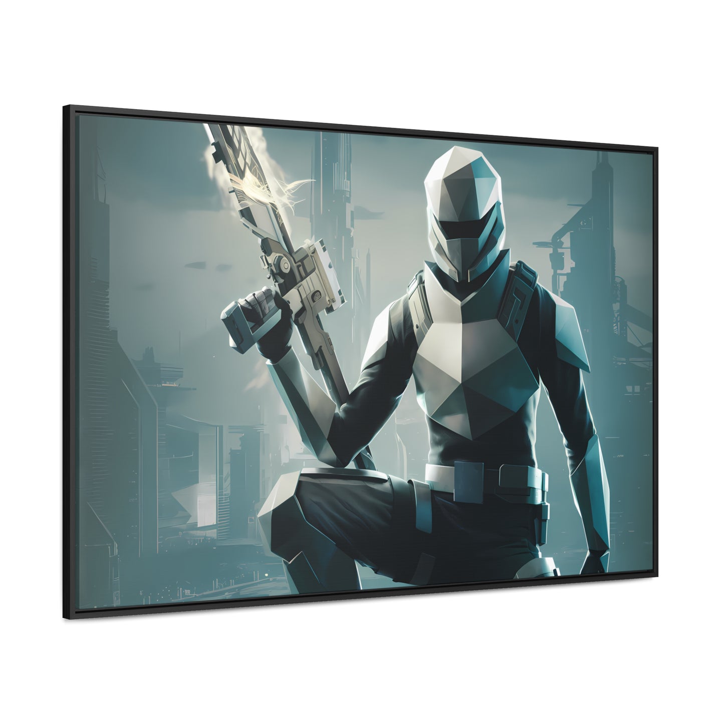 Guardian of the Futuristic Citadel - Gallery Canvas Wraps, Horizontal Frame