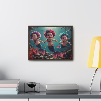 Aquatic Mischief - Gallery Canvas Wraps, Horizontal Frame