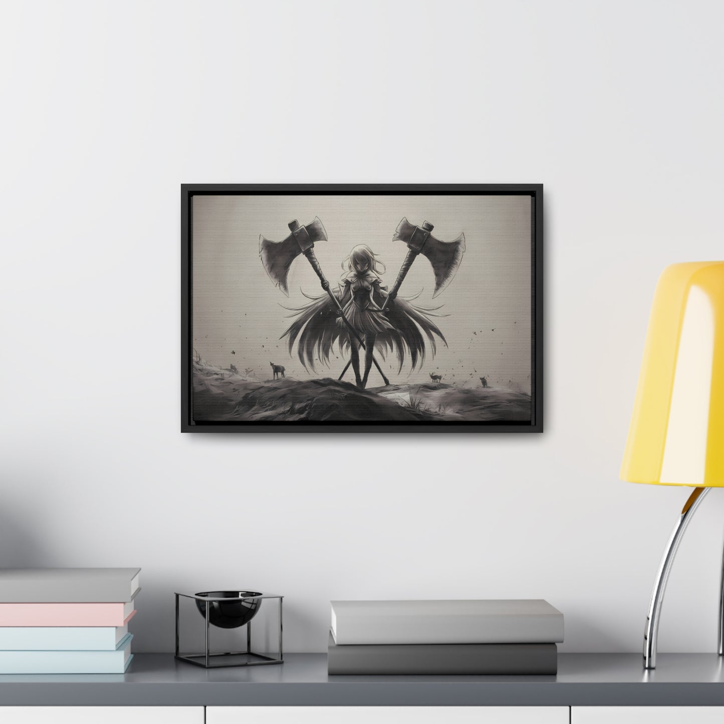 "Abyssal Valkyrie" - Gallery Canvas Wraps, Horizontal Frame