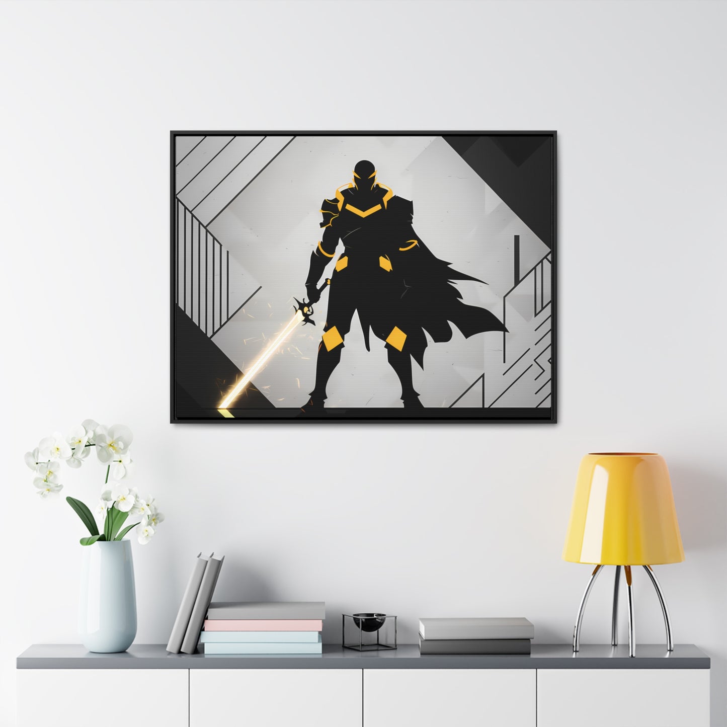 The Sentinel of Shadows - Gallery Canvas Wraps, Horizontal Frame