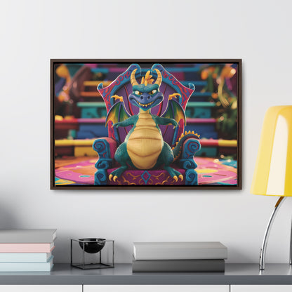 Dragon King on His Throne - Gallery Canvas Wraps, Horizontal Frame