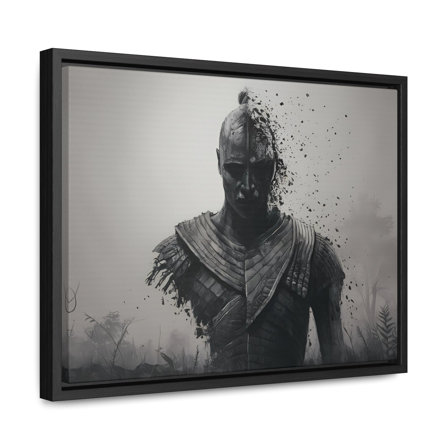 "Fragmented Warrior" - Gallery Canvas Wraps, Horizontal Frame