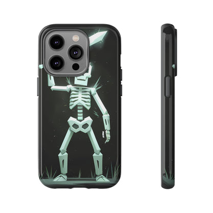 Geometric Skeleton Swordsman - Smartphone Tough Cases