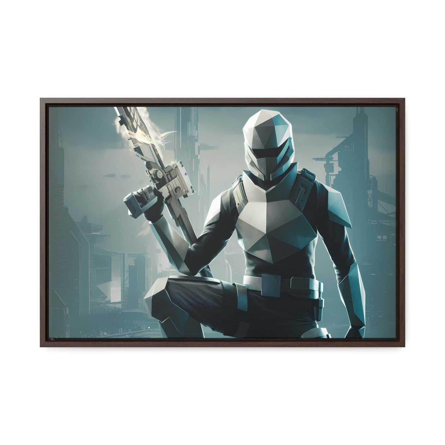 Guardian of the Futuristic Citadel - Gallery Canvas Wraps, Horizontal Frame