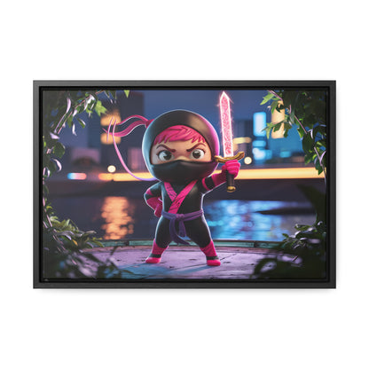 Blade of the Pink Ninja - Gallery Canvas Wraps, Horizontal Frame