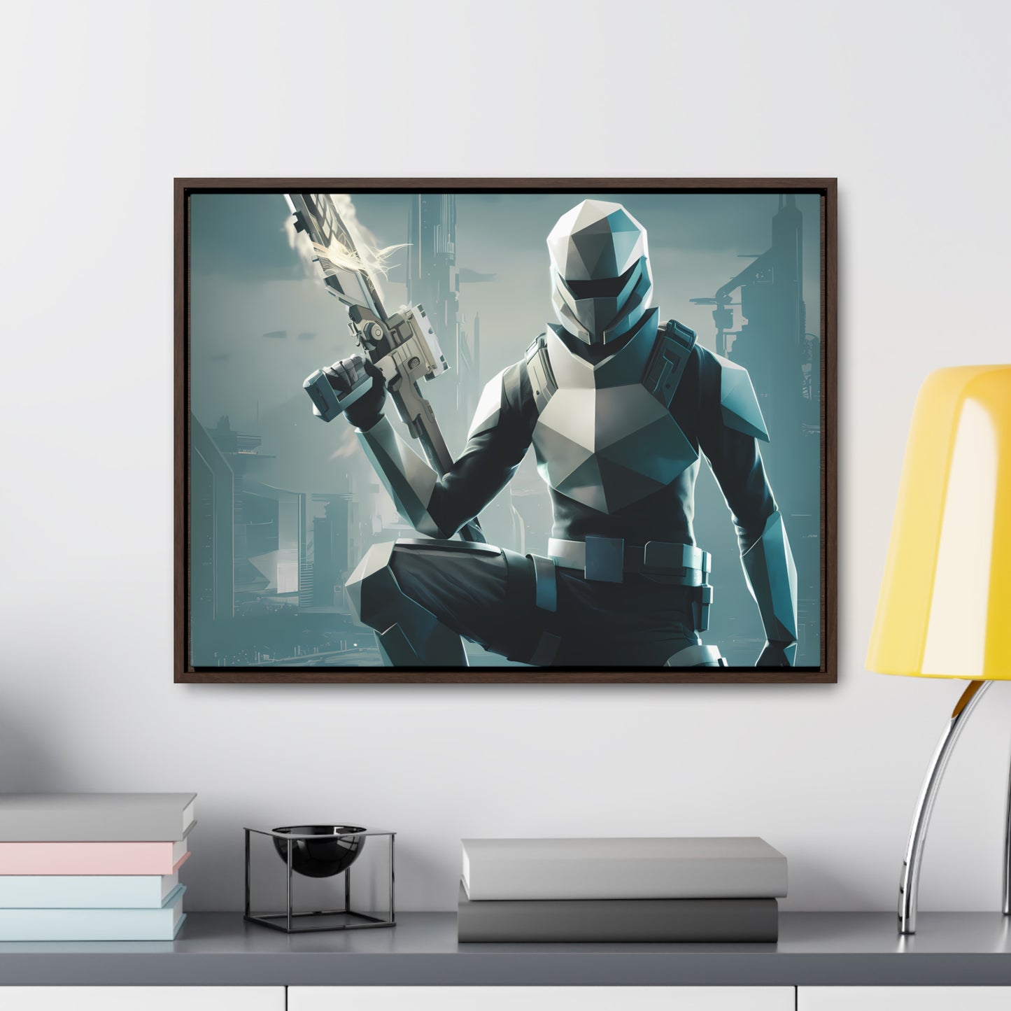 Guardian of the Futuristic Citadel - Gallery Canvas Wraps, Horizontal Frame