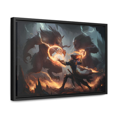 Duel of Thunder and Flame - Gallery Canvas Wraps, Horizontal Frame