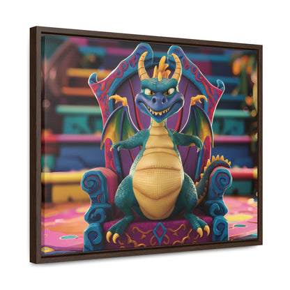 Dragon King on His Throne - Gallery Canvas Wraps, Horizontal Frame