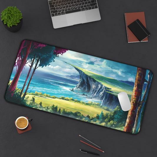 Anime Cliff by the Sea - Desk Mat