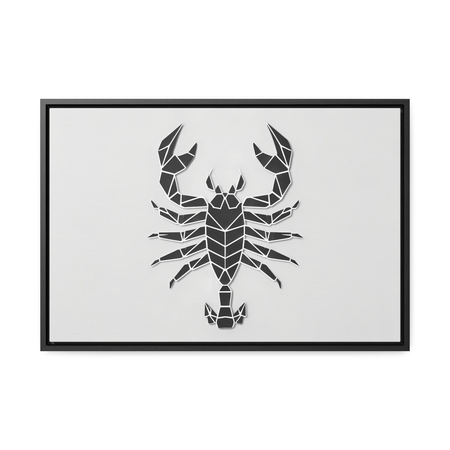 Geometric Scorpion Icon - Gallery Canvas Wraps, Horizontal Frame