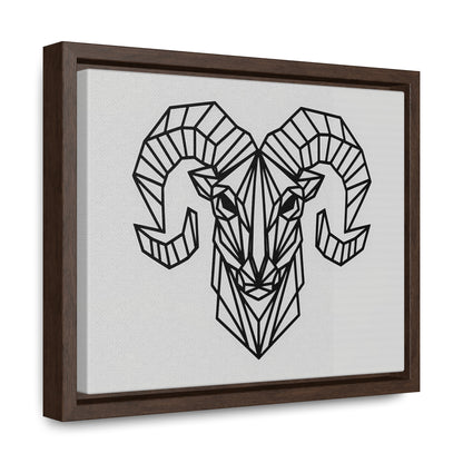 Geometric Ram's Head - Gallery Canvas Wraps, Horizontal Frame